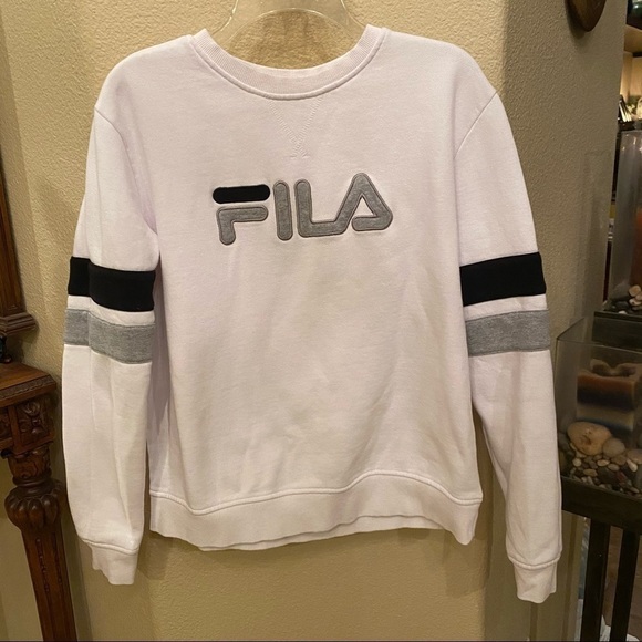 FILA White Sweatshirt Size Large - Picture 1 of 6